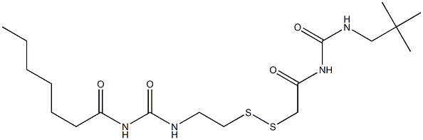  1-Heptanoyl-3-[2-[[(3-neopentylureido)carbonylmethyl]dithio]ethyl]urea