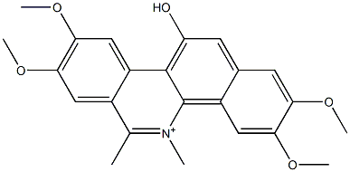 2,3,8,9-Tetramethoxy-5,6-dimethyl-11-hydroxybenzo[c]phenanthridin-5-ium Struktur