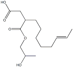 2-(6-Octenyl)succinic acid hydrogen 1-(2-hydroxypropyl) ester,,结构式