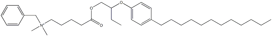 N,N-Dimethyl-N-benzyl-N-[4-[[2-(4-dodecylphenyloxy)butyl]oxycarbonyl]butyl]aminium Structure