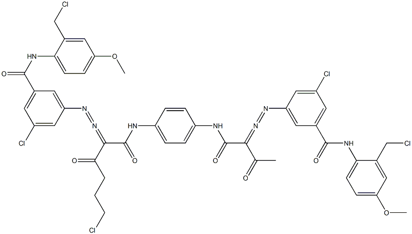 3,3'-[2-(2-Chloroethyl)-1,4-phenylenebis[iminocarbonyl(acetylmethylene)azo]]bis[N-[2-(chloromethyl)-4-methoxyphenyl]-5-chlorobenzamide]