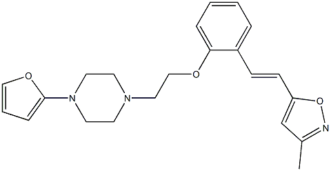 3-Methyl-5-[2-[2-[2-[4-(2-furanyl)-1-piperazinyl]ethoxy]phenyl]ethenyl]isoxazole Structure