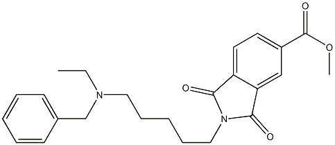 N-[5-(Ethylbenzylamino)pentyl]-5-(methoxycarbonyl)phthalimide Structure