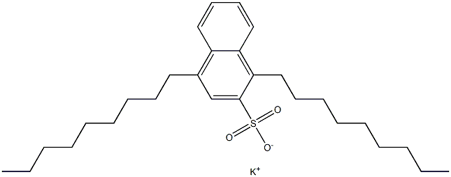 1,4-ジノニル-2-ナフタレンスルホン酸カリウム 化学構造式