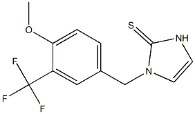 1-(3-(トリフルオロメチル)-4-メトキシベンジル)-1H-イミダゾール-2(3H)-チオン 化学構造式