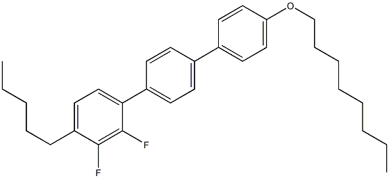 4-Pentyl-4''-octyloxy-2,3-difluoro-1,1':4',1''-terbenzene 结构式