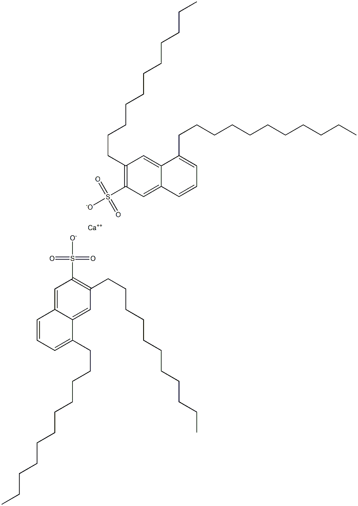 Bis(3,5-diundecyl-2-naphthalenesulfonic acid)calcium salt Structure