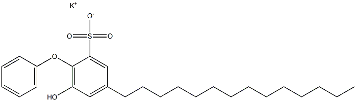6-Hydroxy-4-tetradecyl[oxybisbenzene]-2-sulfonic acid potassium salt Struktur