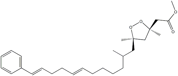 (3R,5R,12E,16E)-3,5,7-Trimethyl-17-phenyl-3,5-epidioxy-12,16-heptadecadienoic acid methyl ester Structure