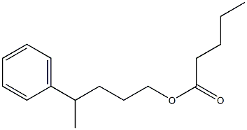 Pentanoic acid 4-phenylpentyl ester Structure