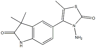  1,3-Dihydro-5-[(3-amino-2,3-dihydro-5-methyl-2-oxothiazol)-4-yl]-3,3-dimethyl-2H-indol-2-one