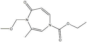 4,5-Dihydro-4-methoxymethyl-3-methyl-5-oxo-1H-1,4-diazepine-1-carboxylic acid ethyl ester Structure