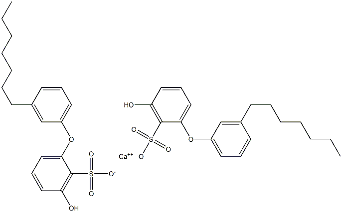 Bis(3-hydroxy-3'-heptyl[oxybisbenzene]-2-sulfonic acid)calcium salt Structure