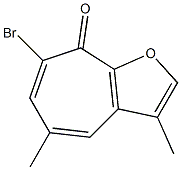 7-Bromo-3,5-dimethyl-8H-cyclohepta[b]furan-8-one,,结构式