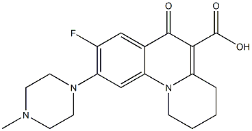  8-Fluoro-1,2,3,4-tetrahydro-9-(4-methyl-1-piperazinyl)-6-oxo-6H-benzo[c]quinolizine-5-carboxylic acid