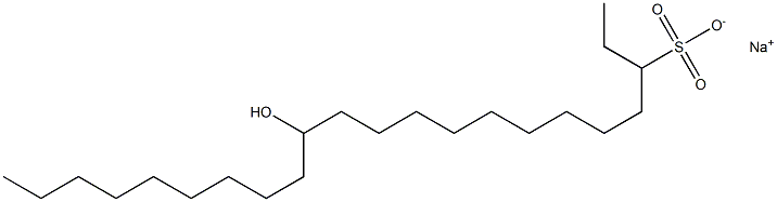 13-Hydroxydocosane-3-sulfonic acid sodium salt,,结构式