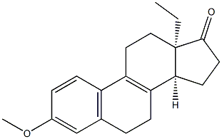 (13R)-13-エチル-3-メトキシゴナ-1,3,5(10),8-テトラエン-17-オン 化学構造式