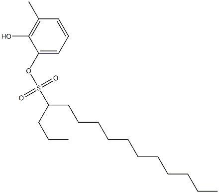 4-Pentadecanesulfonic acid 2-hydroxy-3-methylphenyl ester Struktur