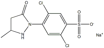 2,5-Dichloro-4-(3-methyl-5-oxo-1-pyrazolidinyl)benzenesulfonic acid sodium salt 结构式