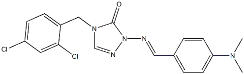 1-(p-Dimethylaminobenzylidene)amino-4-(2,4-dichlorobenzyl)-1H-1,2,4-triazol-5(4H)-one Struktur