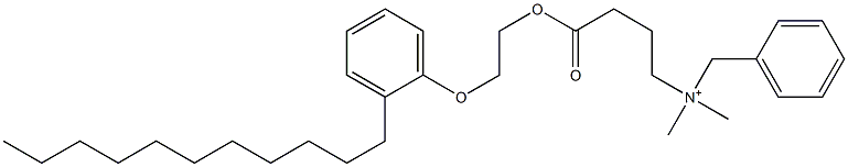 N,N-Dimethyl-N-benzyl-N-[3-[[2-(2-undecylphenyloxy)ethyl]oxycarbonyl]propyl]aminium,,结构式