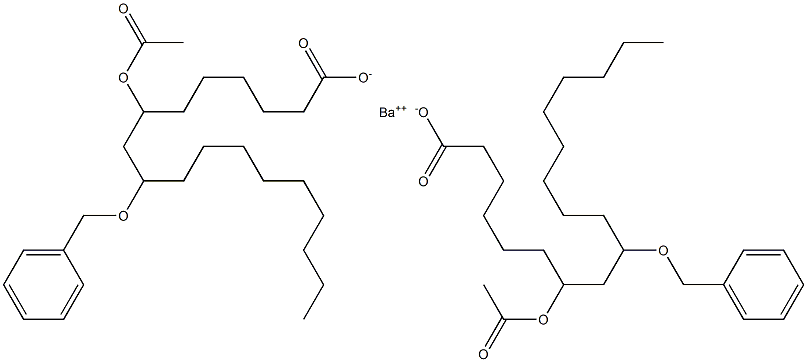 Bis(9-benzyloxy-7-acetyloxystearic acid)barium salt,,结构式