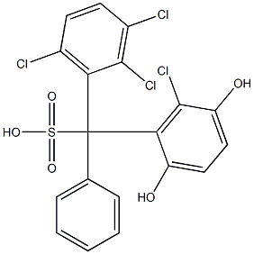 (6-Chloro-2,5-dihydroxyphenyl)(2,3,6-trichlorophenyl)phenylmethanesulfonic acid