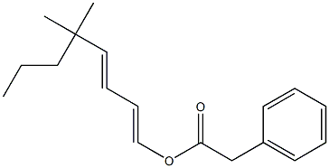 フェニル酢酸5,5-ジメチル-1,3-オクタジエニル 化学構造式