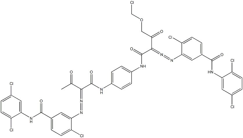 3,3'-[2-(Chloromethyloxy)-1,4-phenylenebis[iminocarbonyl(acetylmethylene)azo]]bis[N-(2,5-dichlorophenyl)-4-chlorobenzamide],,结构式