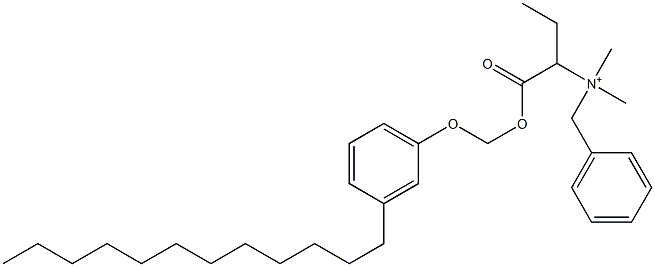 N,N-Dimethyl-N-benzyl-N-[1-[[(3-dodecylphenyloxy)methyl]oxycarbonyl]propyl]aminium Structure