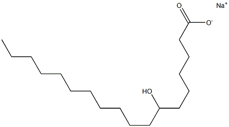 7-ヒドロキシステアリン酸ナトリウム 化学構造式