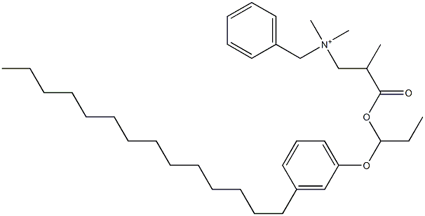 N,N-Dimethyl-N-benzyl-N-[2-[[1-(3-tetradecylphenyloxy)propyl]oxycarbonyl]propyl]aminium,,结构式