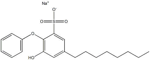 6-ヒドロキシ-4-オクチル[オキシビスベンゼン]-2-スルホン酸ナトリウム 化学構造式