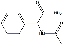 [R,(-)]-2-Acetylamino-2-phenylacetamide Structure