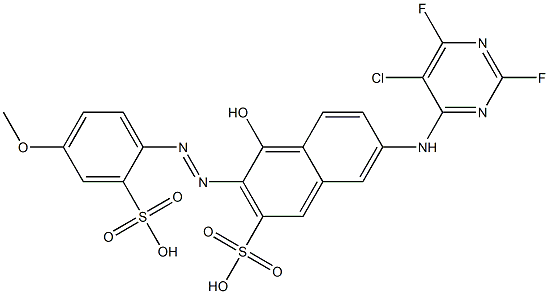  7-[(5-Chloro-2,6-difluoro-4-pyrimidinyl)amino]-4-hydroxy-3-[(4-methoxy-2-sulfophenyl)azo]2-naphthalenesulfonic acid