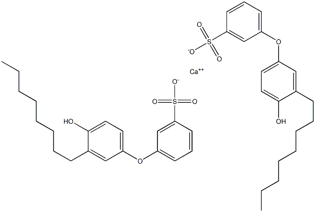 Bis(4'-hydroxy-3'-octyl[oxybisbenzene]-3-sulfonic acid)calcium salt,,结构式