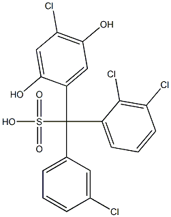 (3-Chlorophenyl)(2,3-dichlorophenyl)(4-chloro-2,5-dihydroxyphenyl)methanesulfonic acid