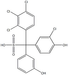 (3-Chloro-4-hydroxyphenyl)(2,3,4-trichlorophenyl)(3-hydroxyphenyl)methanesulfonic acid