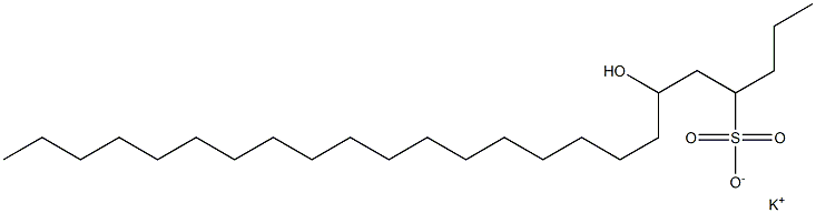 6-ヒドロキシテトラコサン-4-スルホン酸カリウム 化学構造式