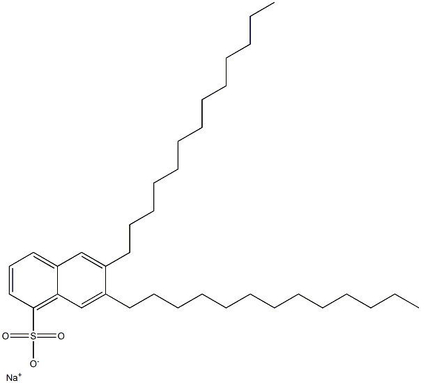 6,7-Ditridecyl-1-naphthalenesulfonic acid sodium salt 结构式