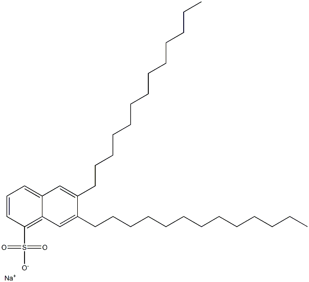 6,7-Ditridecyl-1-naphthalenesulfonic acid sodium salt Structure