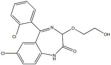 1,3-Dihydro-7-chloro-5-(o-chlorophenyl)-3-(2-hydroxyethoxy)-2H-1,4-benzodiazepin-2-one|