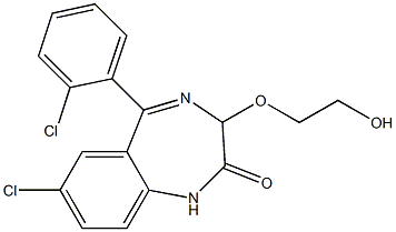  1,3-Dihydro-7-chloro-5-(o-chlorophenyl)-3-(2-hydroxyethoxy)-2H-1,4-benzodiazepin-2-one