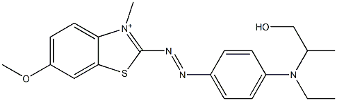 2-[[4-[Ethyl(2-hydroxy-1-methylethyl)amino]phenyl]azo]-6-methoxy-3-methylbenzothiazol-3-ium Structure