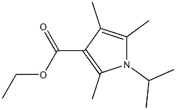 1-イソプロピル-2,4,5-トリメチル-1H-ピロール-3-カルボン酸エチル 化学構造式