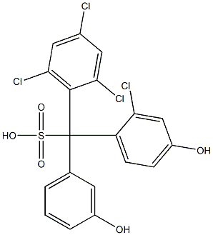 (2-Chloro-4-hydroxyphenyl)(2,4,6-trichlorophenyl)(3-hydroxyphenyl)methanesulfonic acid