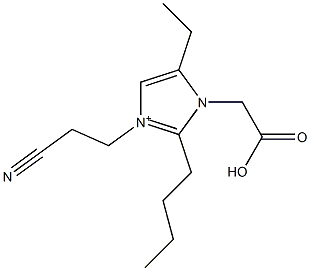 3-(2-Cyanoethyl)-2-butyl-5-ethyl-1-(carboxymethyl)-1H-imidazol-3-ium Structure