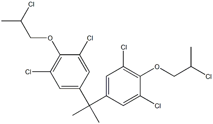 1,1'-[Isopropylidenebis(2,6-dichloro-4,1-phenyleneoxy)]bis(2-chloropropane),,结构式