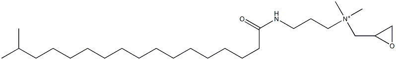 N,N-Dimethyl-N-[3-(16-methyl-1-oxoheptadecylamino)propyl]oxiranemethanaminium,,结构式