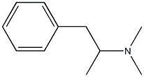 (R)-N,N-ジメチル-1-フェニルプロパン-2-アミン 化学構造式